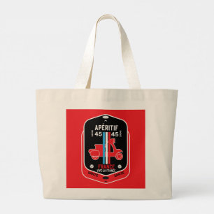 Bolsa Tote Grande Bebidas Francesas Aperitivo