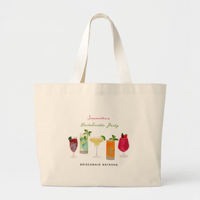 Bolsa Tote Grande Bebidas para Festa de Coquetéis Despedida de Solte (Frente)