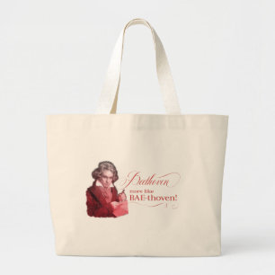 Bolsa Tote Grande Beethoven BAEthoven Classic Composer Pun