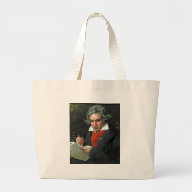 Bolsa Tote Grande Beethoven oferece Coleções Camisetas à venda (Frente)