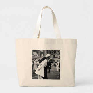 Bolsa Tote Grande Beijando o quadrado da guerra adeus às vezes