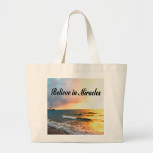 BOLSA TOTE GRANDE BELA CRENÇA EM MIRACLES SUNRISE DESIGN