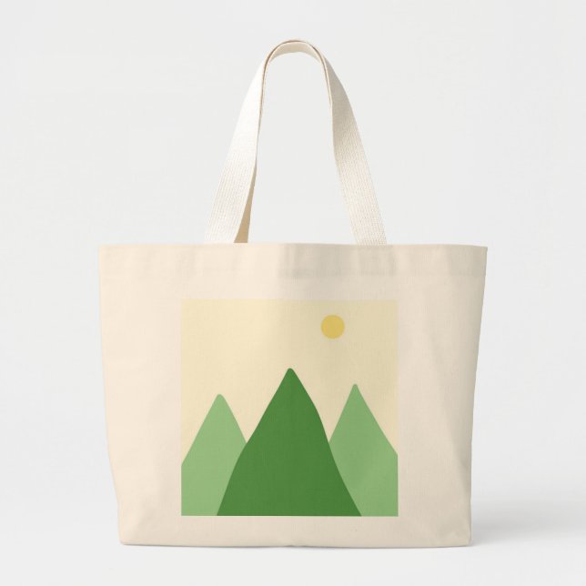 Bolsa Tote Grande bela pintura paisagística (Frente)