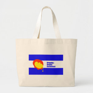 Bolsa Tote Grande Beleza e entusiasmo do gotejamento da bandeira do