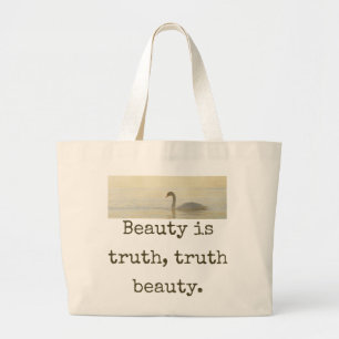 Bolsa Tote Grande Beleza é verdade - citação de beleza
