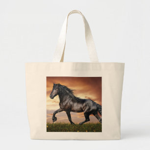 Bolsa Tote Grande Belo Cavalo Negro