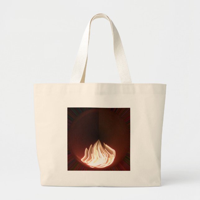 Bolsa Tote Grande Belo Impressão de Arte Abstrato (Frente)