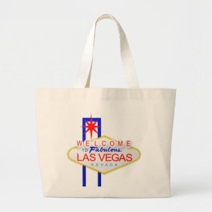 Bolsa Tote Grande Bem-vindo à Canvas Tote Bag de Las Vegas