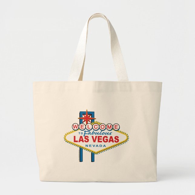 Bolsa Tote Grande Bem-vindo ao Sinal de Las Vegas (Frente)