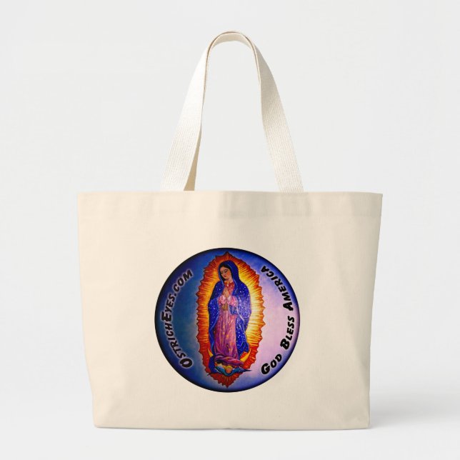 Bolsa Tote Grande Bênção da senhora Guadalupe (Frente)