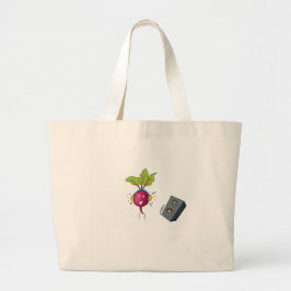 Bolsa Tote Grande Beterraba, batidas, música, tema de dj