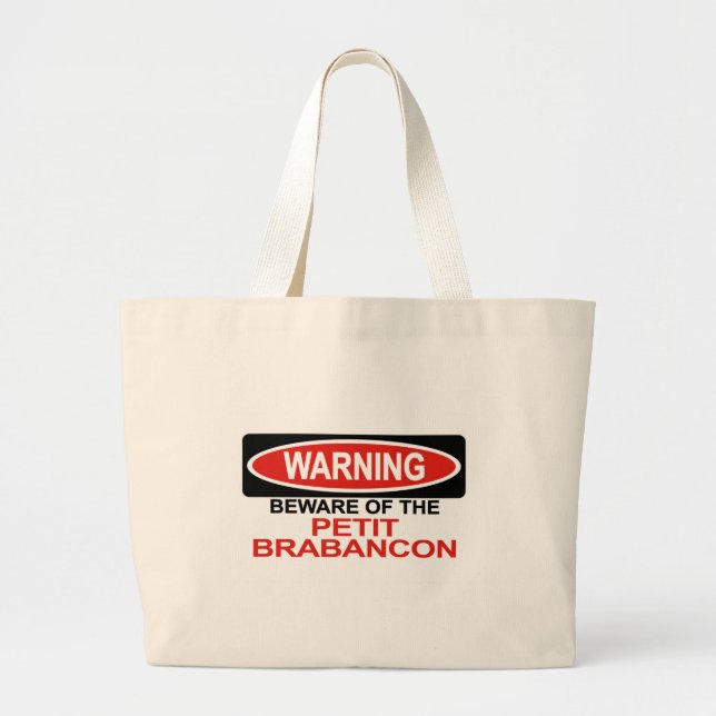 Bolsa Tote Grande Beware de pequeno Brabancon (Frente)