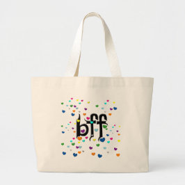Bolsa Tote Grande bff ~ corações