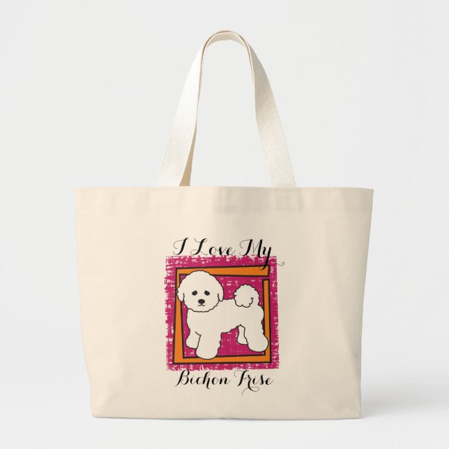BOLSA TOTE GRANDE BICHON FRISE (Frente)