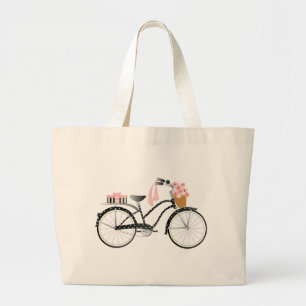Bolsa Tote Grande Bicicleta das bolinhas