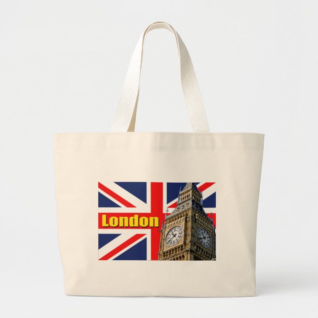 Bolsa Tote Grande Big Ben - Londres - Inglaterra (Frente)