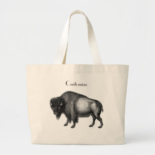 Bolsa Tote Grande Big Bison Buffalo Thunder_Cove
