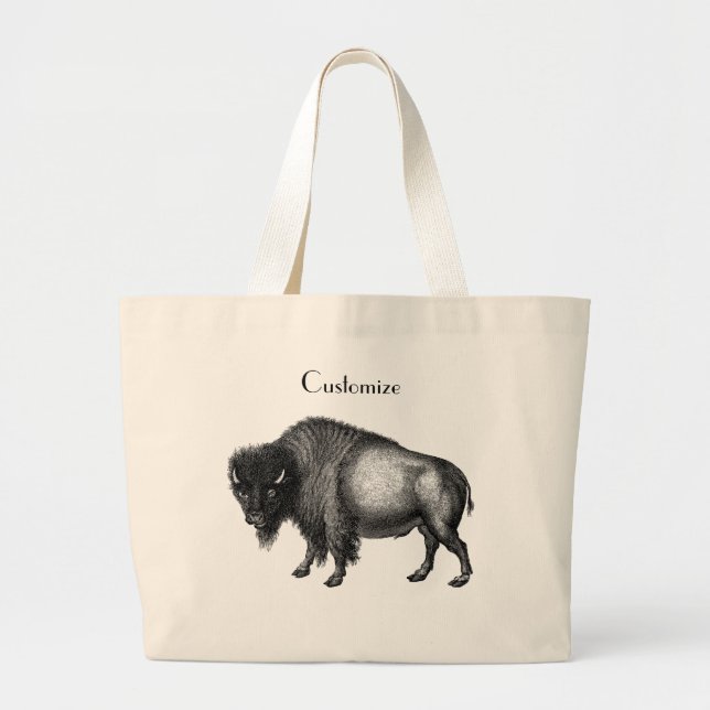 Bolsa Tote Grande Big Bison Buffalo Thunder_Cove  (Frente)