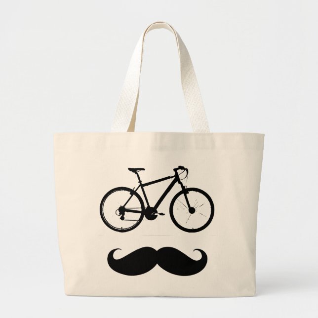 Bolsa Tote Grande bigode preto (Frente)