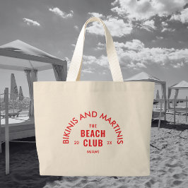 Bolsa Tote Grande Biquínis Vermelhos E Martinis O Clube de Praia Per