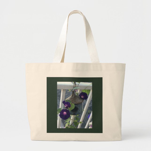 Bolsa Tote Grande Bird House With Morning Glories  (Frente)