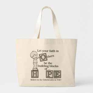 Bolsa Tote Grande Blocos de construção da HOPE