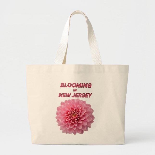 BOLSA TOTE GRANDE BLOOMING IN NJ, CHRYSANTHEMUM FLORAL TOTE BAG (Frente)
