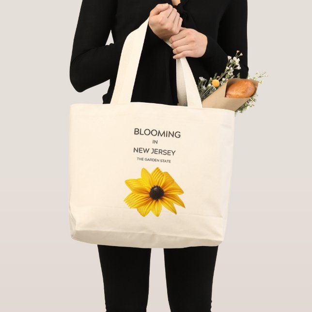 BOLSA TOTE GRANDE  BLOOMING IN NJ, PERRINIALS FLORAL CANVAS TOTE (Frente (produto))