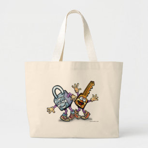Bolsa Tote Grande Bloquear tecla n