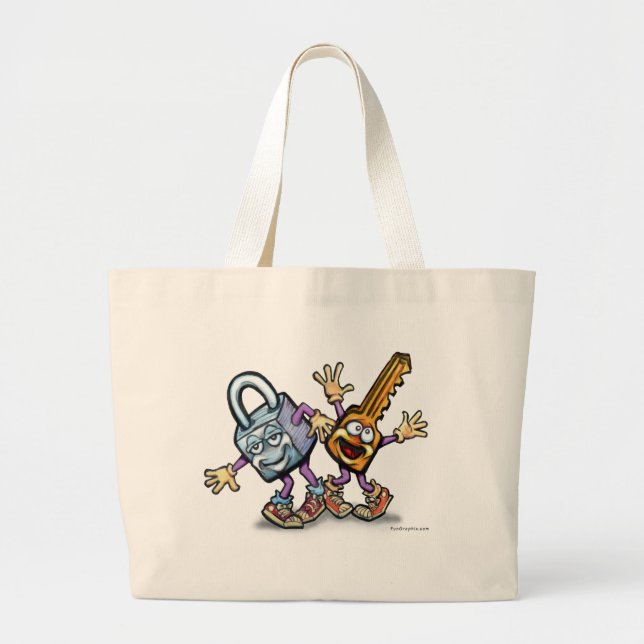 Bolsa Tote Grande Bloquear tecla n (Frente)