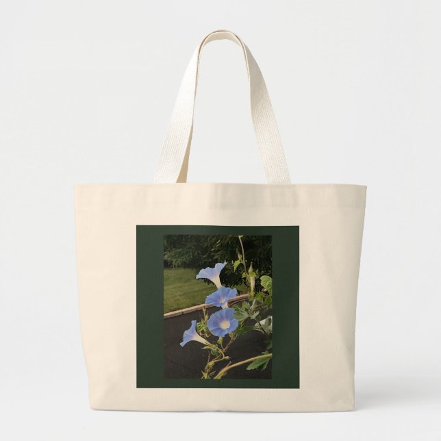 Bolsa Tote Grande Blue Cascade of Morning Glories  (Frente)