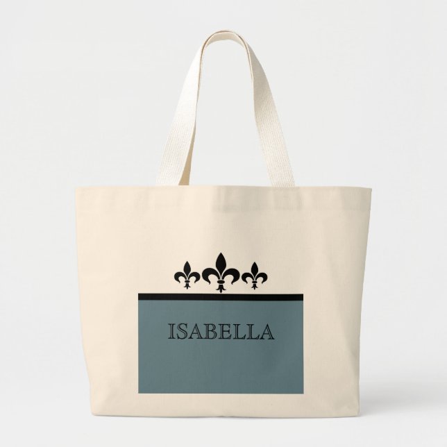 Bolsa Tote Grande Blue Swankur De Lis Bag (Frente)