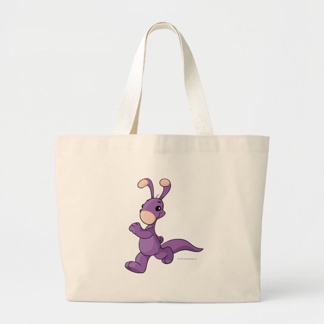 Bolsa Tote Grande Blumaroo roxo de marcha (Frente)