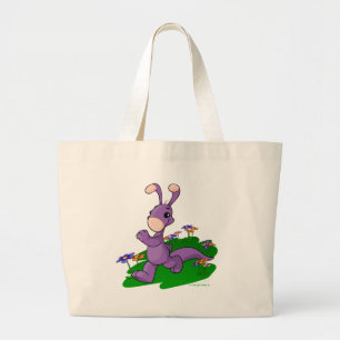 Bolsa Tote Grande Blumaroo roxo que marcha através da ilha de Roo