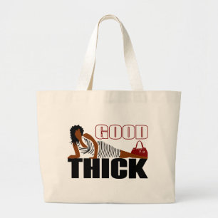 Bolsa Tote Grande Boa Espessa - Mulher vestida a preto