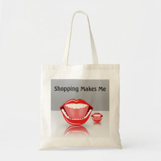 Bolsa Tote Grande Boca Humor Orçamento Engraçado Comprando Sa