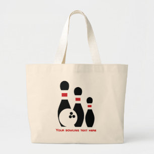 Bolsa Tote Grande Bola de boliche e pinos feitos sob encomenda
