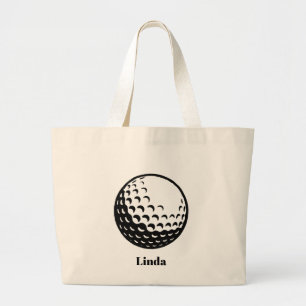 Bolsa Tote Grande Bola de Golfe Personalizada