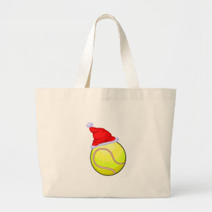 Bolsa Tote Grande Bola de tênis (chapéu do papai noel)