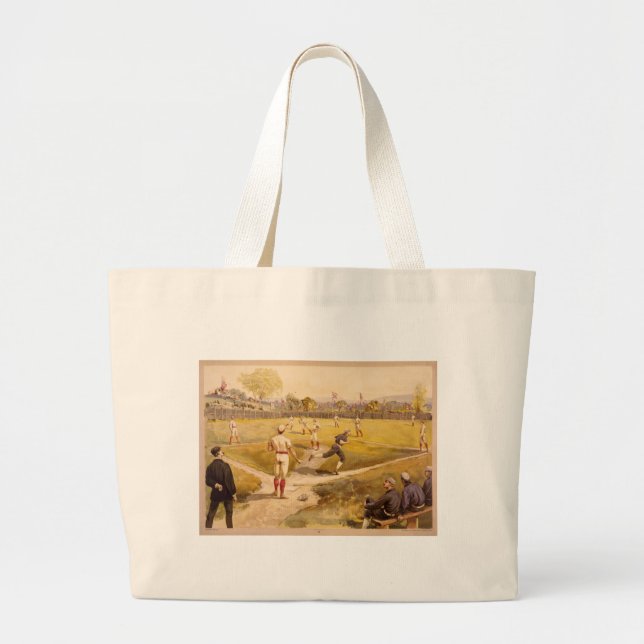 Bolsa Tote Grande Bola velha da base de tempo (Frente)