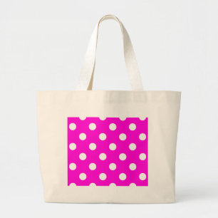 Bolsa Tote Grande Bolinhas magenta #FF00DC