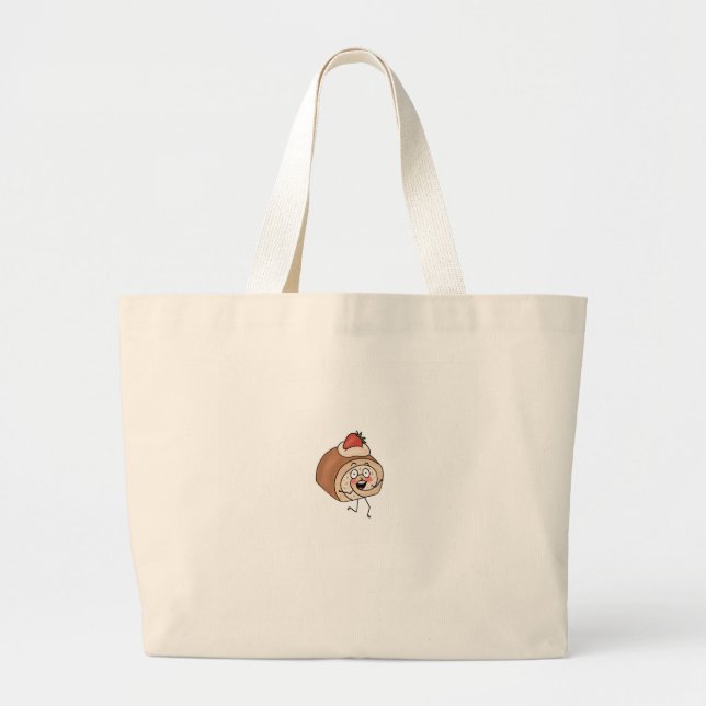 Bolsa Tote Grande Bolo temático, design de bolo (Frente)