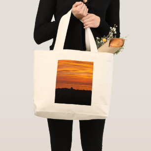 Bolsa Tote Grande Bolsa Grande de Jeju Island Sunset Coreia