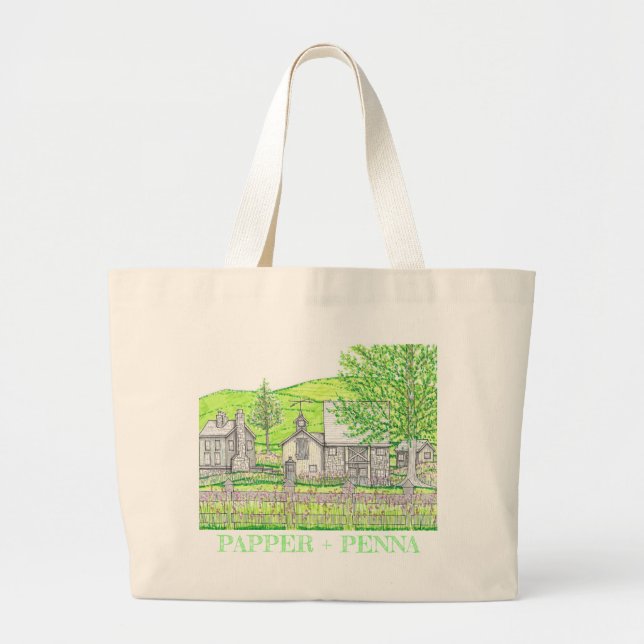 Bolsa Tote Grande Bolsa Grande de Tecido Spring Stone Barn (Frente)