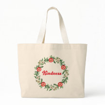 Bolsa Grande Kindness Rosa Floral e Romã