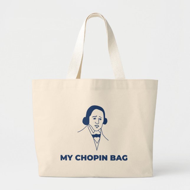 Bolsa Tote Grande Bolso de tela Chopin original (Frente)