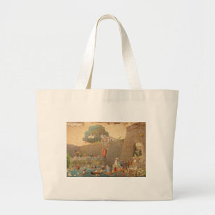 Bolsa Tote Grande Bolso De Tela Gigante Castelo De São Thiago