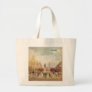 Bolsa Tote Grande Bolso De Tela Gigante Os Aliados, Porto. 1935