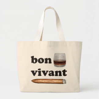 Bolsa Tote Grande bon vivant sibarita uísque Whiskey rum cigarro