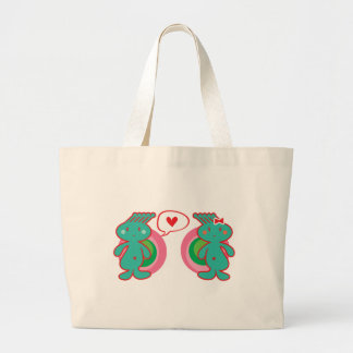 Bolsa Tote Grande Bonita Diversão de Cartoon Engraçado Engraçado